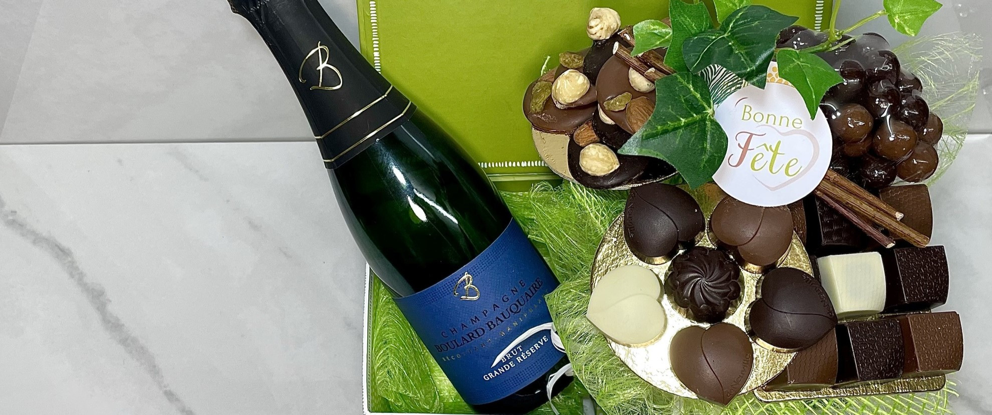 Idée cadeau alliant chocolats et champagne pour un papa gourmand !